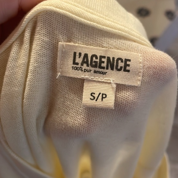 [L’AGENCE] Light Yellow Cotton Shirt - Size Small - Picture 2 of 2